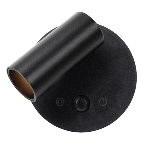 Lucide TONI - Oplaadbare Wandspot / Wandlamp - Accu/Batterij - Ø 8,1 cm - LED Dimb. - CCT - 1x2W 2700K/4000K - Bewegingssensor (uitschakelbaar) - Magnetisch - Zwart - detail 1